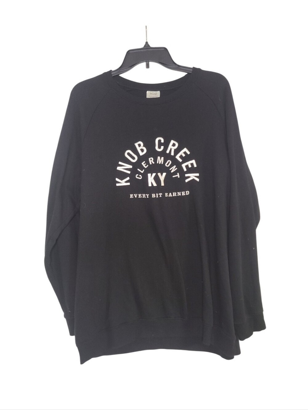 Knob Creek Bourbon KY Black Graphic Sweatshirt Mens XXL Every Bit Earned